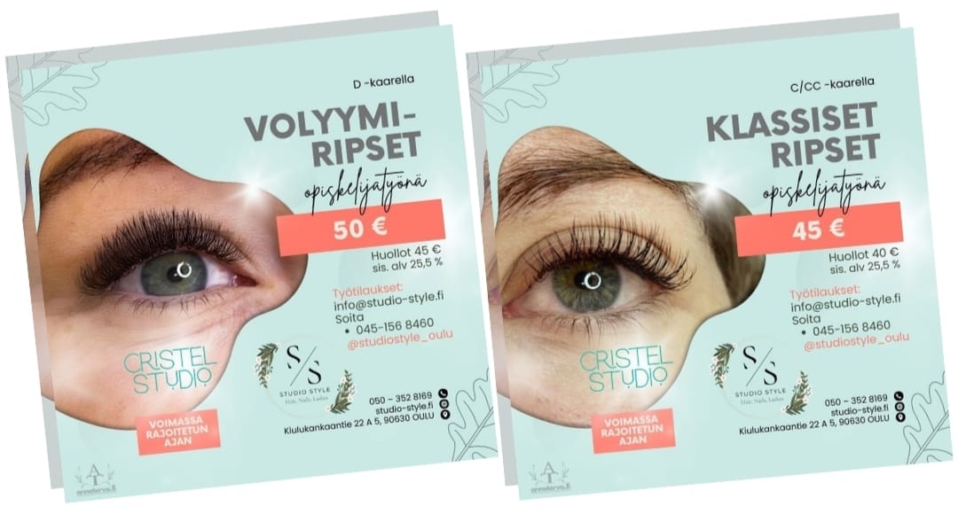 Volyymiripset, klassiset ripset ja hybridiripse, Studio Style Volyymiripset, klassiset ripset ja hybridiripse, Studio Style